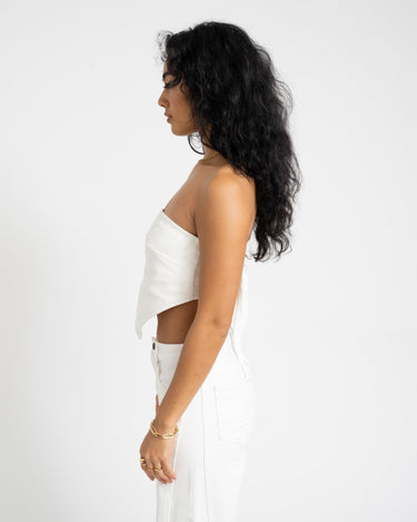TILTIL Lonny Strapless Top White - Things I Like Things I Love