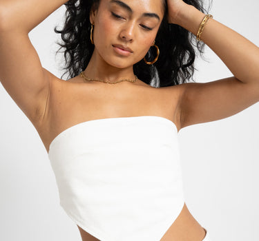 TILTIL Lonny Strapless Top White - Things I Like Things I Love