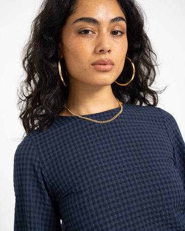 TILTIL Lotta Open Back Blouse Darkblue - Things I Like Things I Love