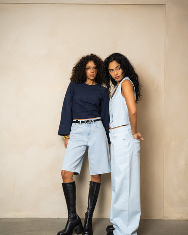 TILTIL Lotta Open Back Blouse Darkblue - Things I Like Things I Love