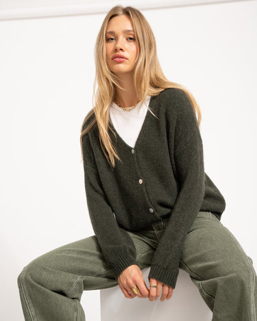 TILTIL Lotte Cardigan Army Green One Size - Things I Like Things I Love