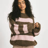 TILTIL Lottie Knit Striped Brown Pink One Size - Things I Like Things I Love