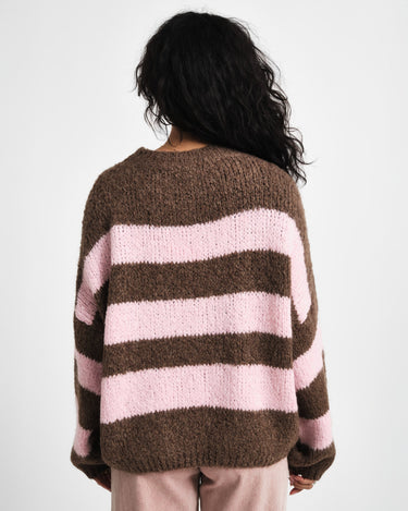 TILTIL Lottie Knit Striped Brown Pink One Size - Things I Like Things I Love