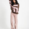 TILTIL Lottie Knit Striped Brown Pink One Size - Things I Like Things I Love