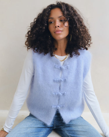 TILTIL Lotus Knitted Spencer One Size Lichtblauw - Things I Like Things I Love