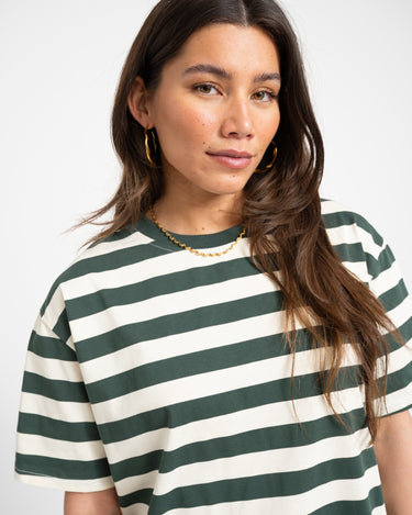 TILTIL Loua Tee Stripe Sage Green One Size - Things I Like Things I Love