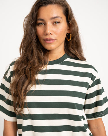 TILTIL Loua Tee Stripe Sage Green One Size - Things I Like Things I Love