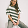 TILTIL Loua Tee Stripe Sage Green One Size - Things I Like Things I Love