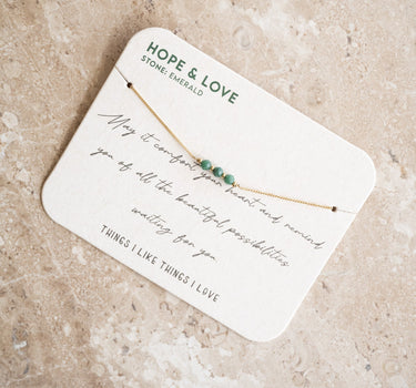 TILTIL Love Gemstone Bracelet Emerald - Things I Like Things I Love