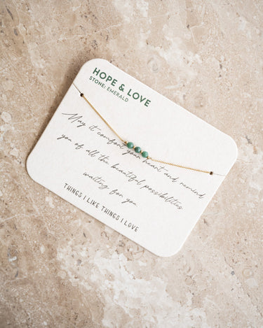 TILTIL Love Gemstone Bracelet Emerald - Things I Like Things I Love