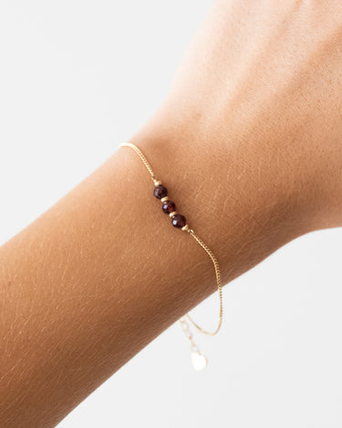 TILTIL Love Gemstone Bracelet Gold Garnet - Things I Like Things I Love