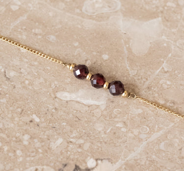 TILTIL Love Gemstone Bracelet Gold Garnet - Things I Like Things I Love