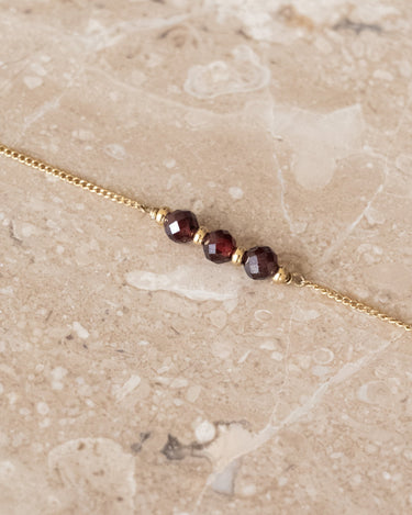 TILTIL Love Gemstone Bracelet Gold Garnet - Things I Like Things I Love