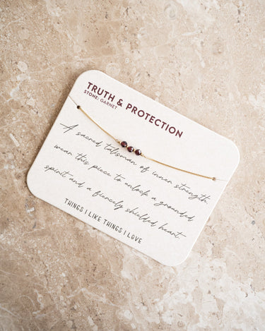 TILTIL Love Gemstone Bracelet Gold Garnet - Things I Like Things I Love