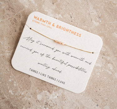 TILTIL Love Gemstone Bracelet Goud Pink Opal - Things I Like Things I Love