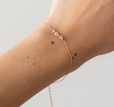 TILTIL Love Gemstone Bracelet Goud Pink Opal - Things I Like Things I Love