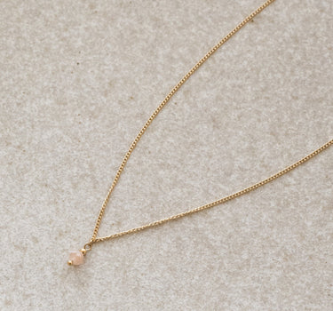 TILTIL Love Gemstone Necklace Gold Opal Pink - Things I Like Things I Love