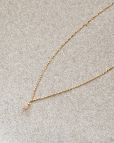 TILTIL Love Gemstone Necklace Gold Opal Pink - Things I Like Things I Love