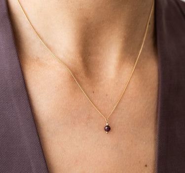 TILTIL Love Gemstone Necklace Goud Garnet - Things I Like Things I Love