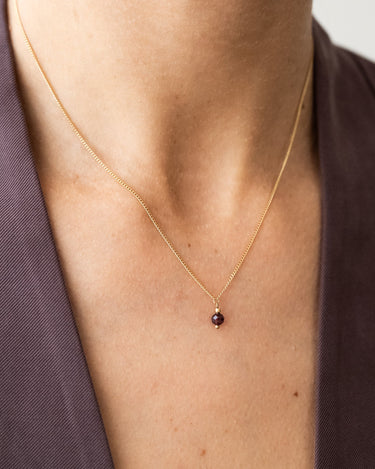 TILTIL Love Gemstone Necklace Goud Garnet - Things I Like Things I Love