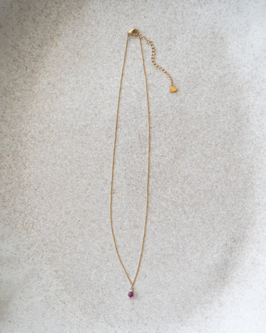 TILTIL Love Gemstone Necklace Goud Ruby - Things I Like Things I Love