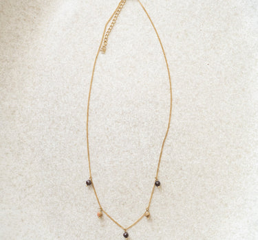 TILTIL Love Gemstone Necklace Multi Brown - Things I Like Things I Love