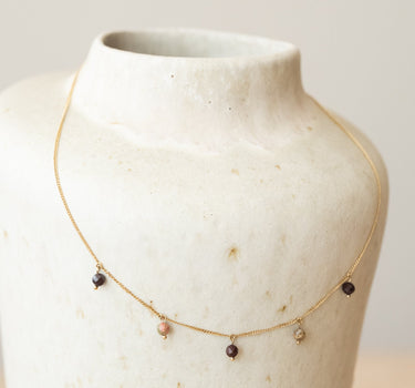 TILTIL Love Gemstone Necklace Multi Brown - Things I Like Things I Love