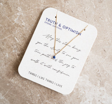 TILTIL Love Stone Necklace Gold Sapphire - Things I Like Things I Love