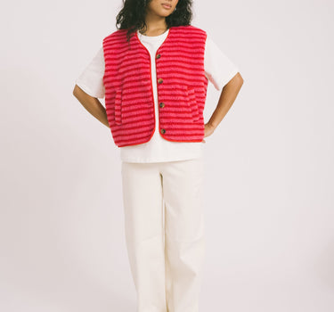 TILTIL Lucca Gilet Red Pink One Size - Things I Like Things I Love