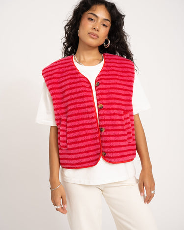 TILTIL Lucca Gilet Red Pink One Size - Things I Like Things I Love
