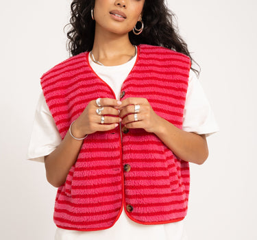TILTIL Lucca Gilet Red Pink One Size - Things I Like Things I Love
