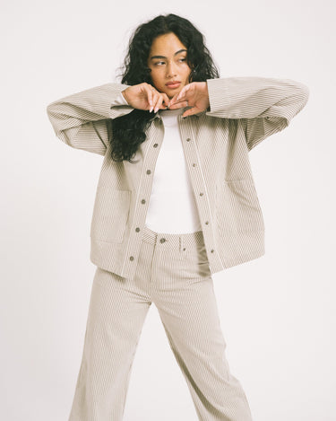 TILTIL Lucy Striped Shacket Green - Things I Like Things I Love