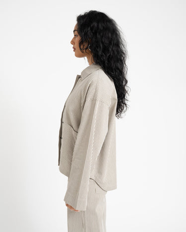 TILTIL Lucy Striped Shacket Green - Things I Like Things I Love