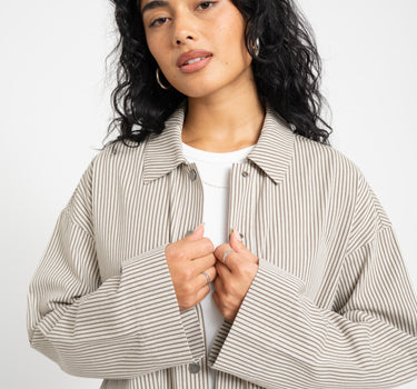 TILTIL Lucy Striped Shacket Green - Things I Like Things I Love