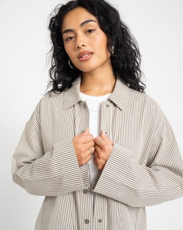 TILTIL Lucy Striped Shacket Green - Things I Like Things I Love