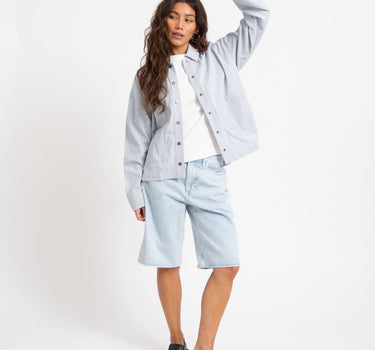 TILTIL Lucy Striped Shacket Lightblue - Things I Like Things I Love