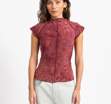 TILTIL Luna Hibiscus Shortsleeve Dark Pink - Things I Like Things I Love