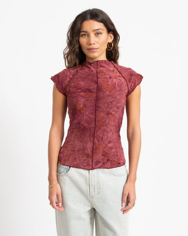TILTIL Luna Hibiscus Shortsleeve Dark Pink - Things I Like Things I Love