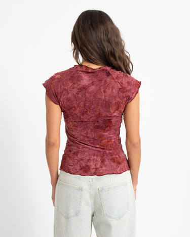 TILTIL Luna Hibiscus Shortsleeve Dark Pink - Things I Like Things I Love