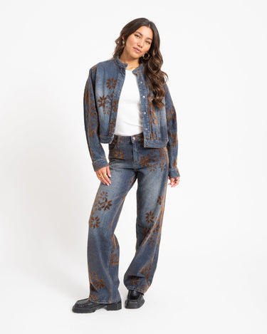 TILTIL Luna Jaquard Jeans Bruin - Things I Like Things I Love