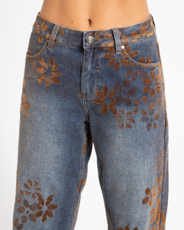 TILTIL Luna Jaquard Jeans Bruin - Things I Like Things I Love