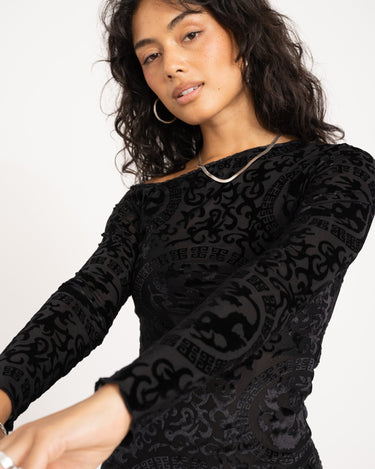TILTIL Luna Long Sleeve Velvet Black - Things I Like Things I Love