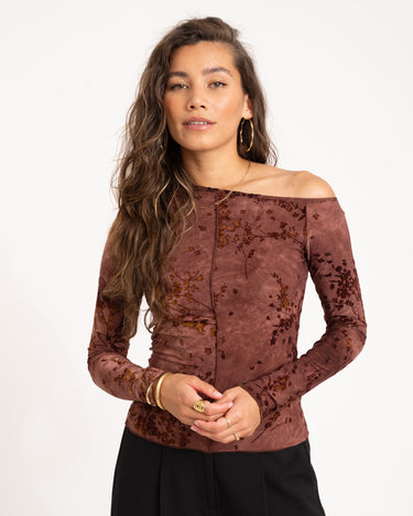 TILTIL Luna Longsleeve Burgundy Print - Things I Like Things I Love