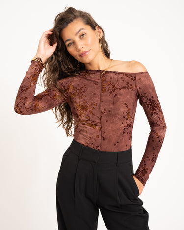 TILTIL Luna Longsleeve Burgundy Print - Things I Like Things I Love