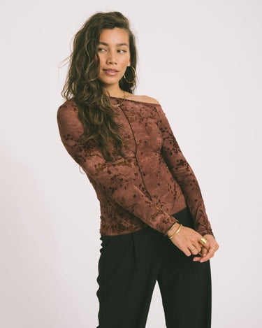 TILTIL Luna Longsleeve Burgundy Print - Things I Like Things I Love
