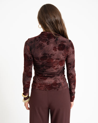 TILTIL Luna Longsleeve Draped Turtle Neck Bordeaux - Things I Like Things I Love