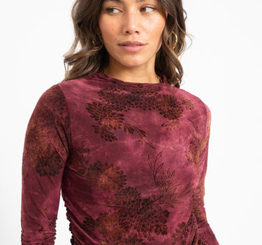 TILTIL Luna Longsleeve Draped Turtle Neck Bordeaux - Things I Like Things I Love