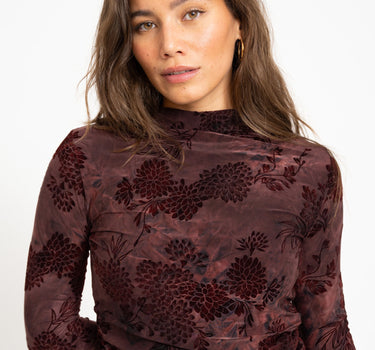 TILTIL Luna Longsleeve Draped Turtle Neck Bordeaux - Things I Like Things I Love