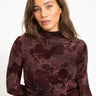 TILTIL Luna Longsleeve Draped Turtle Neck Bordeaux - Things I Like Things I Love
