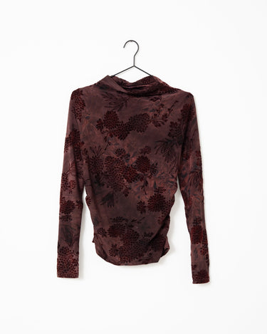 TILTIL Luna Longsleeve Draped Turtle Neck Bordeaux - Things I Like Things I Love